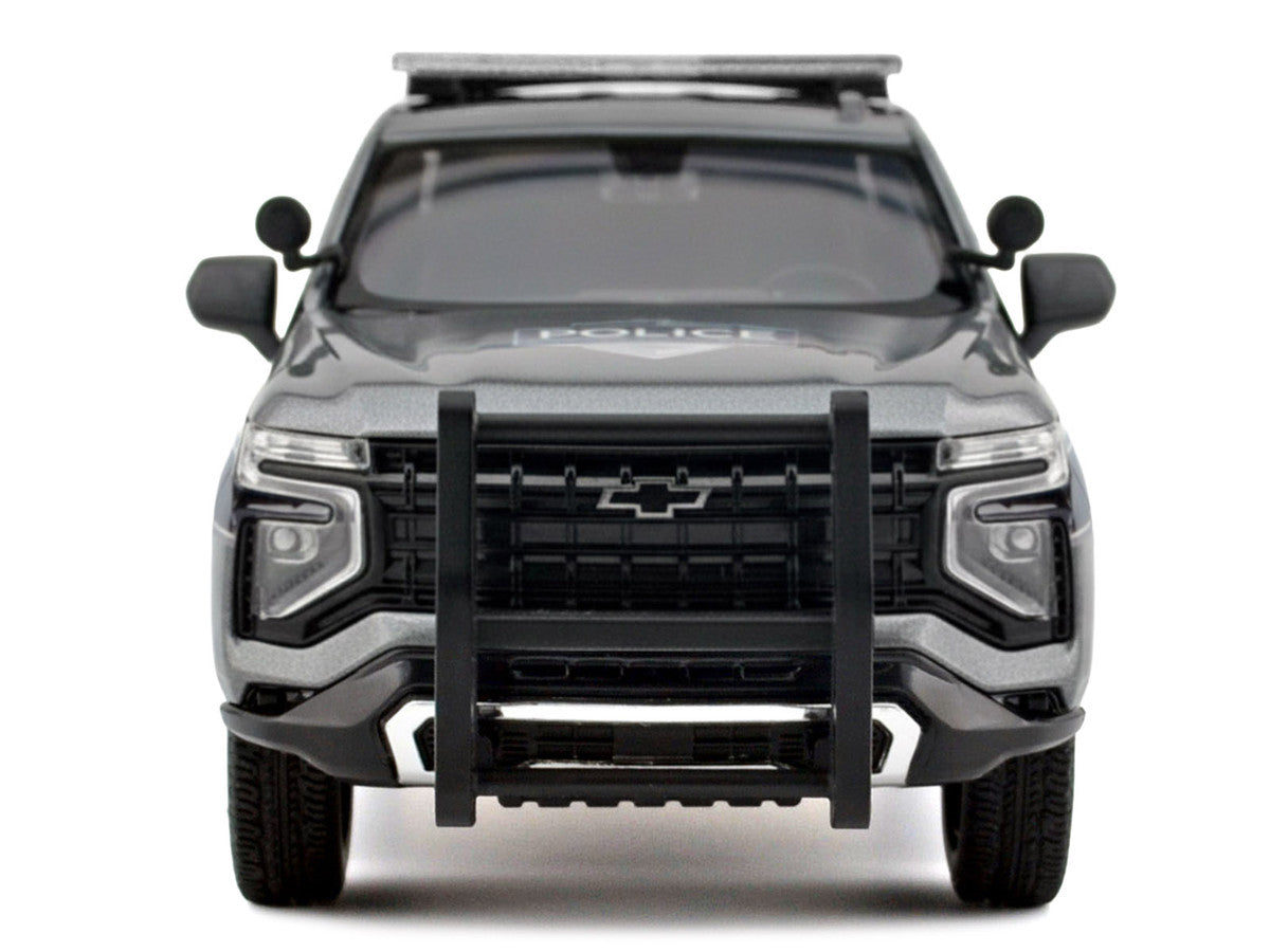 2025 Chevrolet Tahoe PPV "General Motors Police" Gray Metallic "Custom Builder's Kit - Law Enforcement and Public Service" Series 1/24 Diecast Model Car by Motormax-0