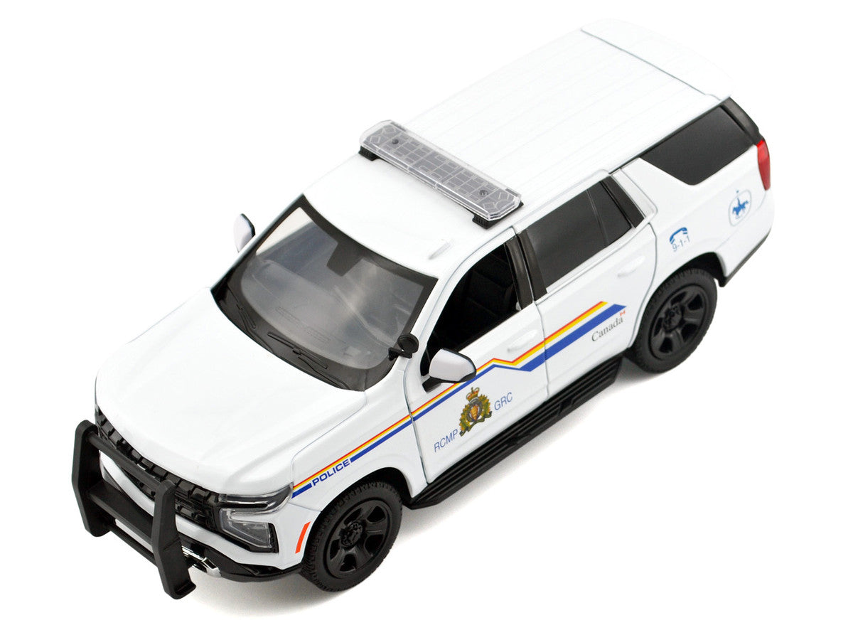2025 Chevrolet Tahoe PPV with Light Bar "RCMP Royal Canadian Mounted Police" White "Law Enforcement and Public Service" Series 1/24 Diecast Model Car by Motormax-0