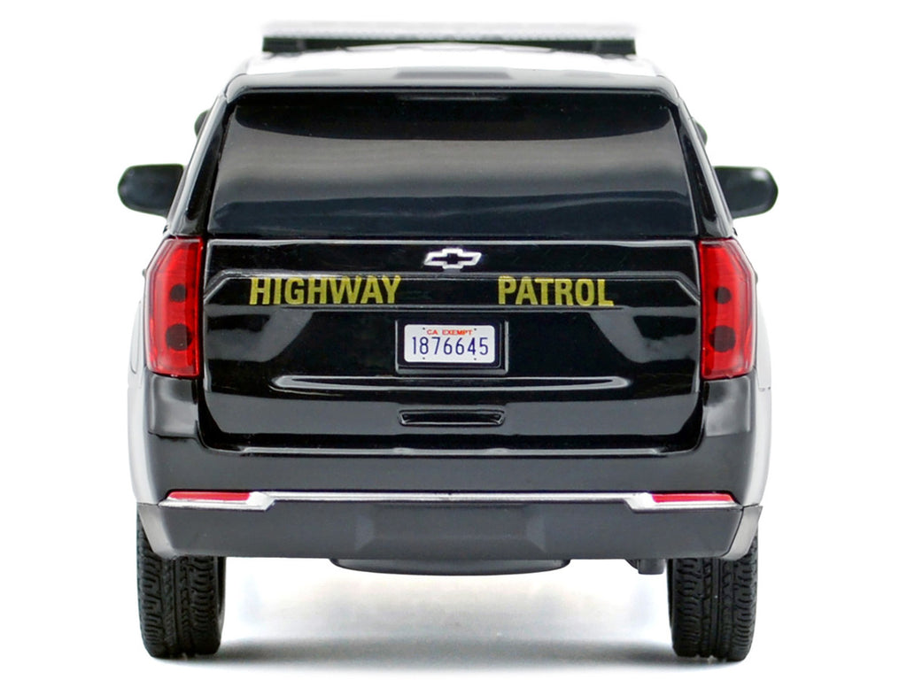 2025 Chevrolet Tahoe Police Pursuit Vehicle "California Highway Patrol" Black and White "Law Enforcement and Public Service" Series 1/24 Diecast Model Car by Motormax-2