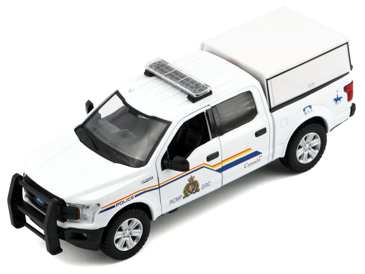 2019 Ford F-150 Lariat Crew Cab Pickup Truck with Camper Box "Royal Canadian Mounted Police" White "Law Enforcement and Public Service" Series 1/24-1/27 Diecast Model Car by Motormax-2