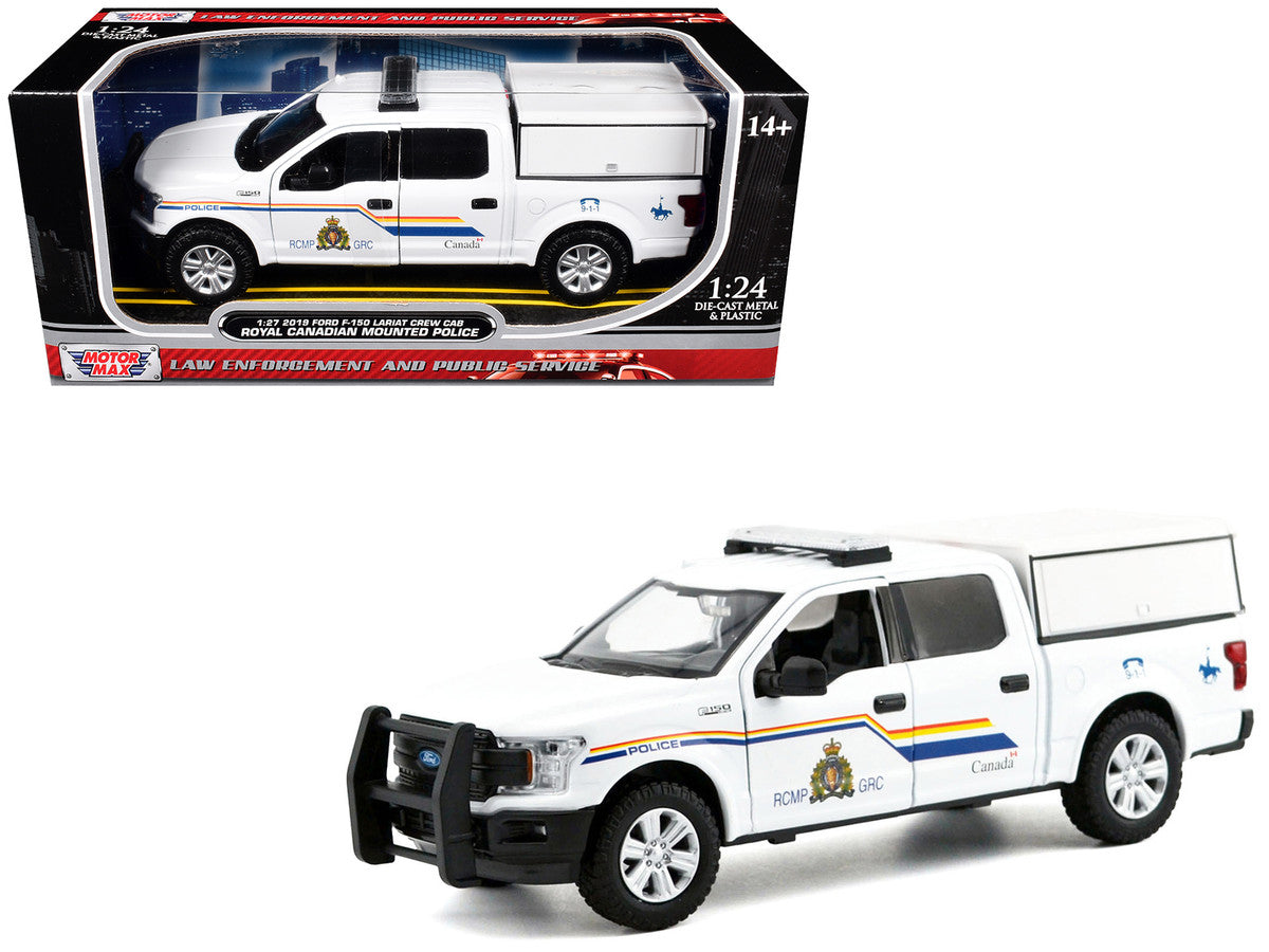 2019 Ford F-150 Lariat Crew Cab Pickup Truck with Camper Box "Royal Canadian Mounted Police" White "Law Enforcement and Public Service" Series 1/24-1/27 Diecast Model Car by Motormax-4