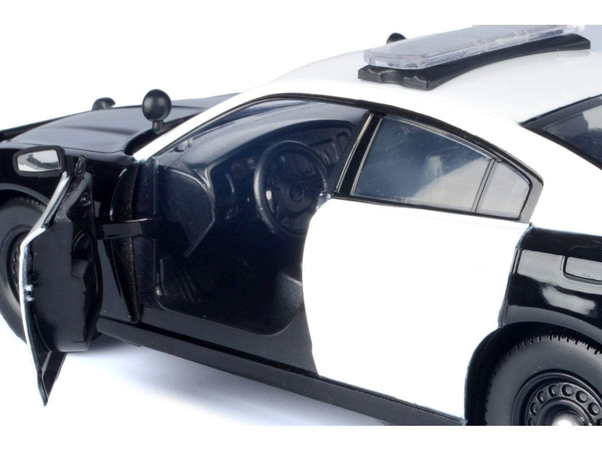 2023 Dodge Charger Pursuit Police Car "LAPD (Los Angeles Police Department)" Black and White "Law Enforcement and Public Service" Series 1/24 Diecast Model Car by Motormax-3