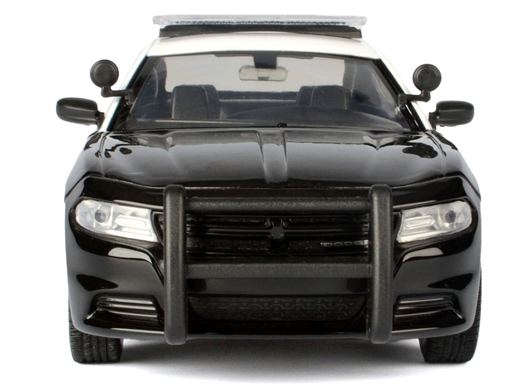 2023 Dodge Charger Pursuit Police Car "LAPD (Los Angeles Police Department)" Black and White "Law Enforcement and Public Service" Series 1/24 Diecast Model Car by Motormax-2