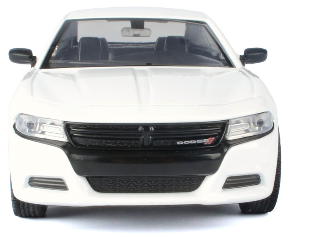 2023 Dodge Charger Pursuit Police Car White "Custom Builder's Kit - Law Enforcement and Public Service" Series 1/24 Diecast Model Car by Motormax-2