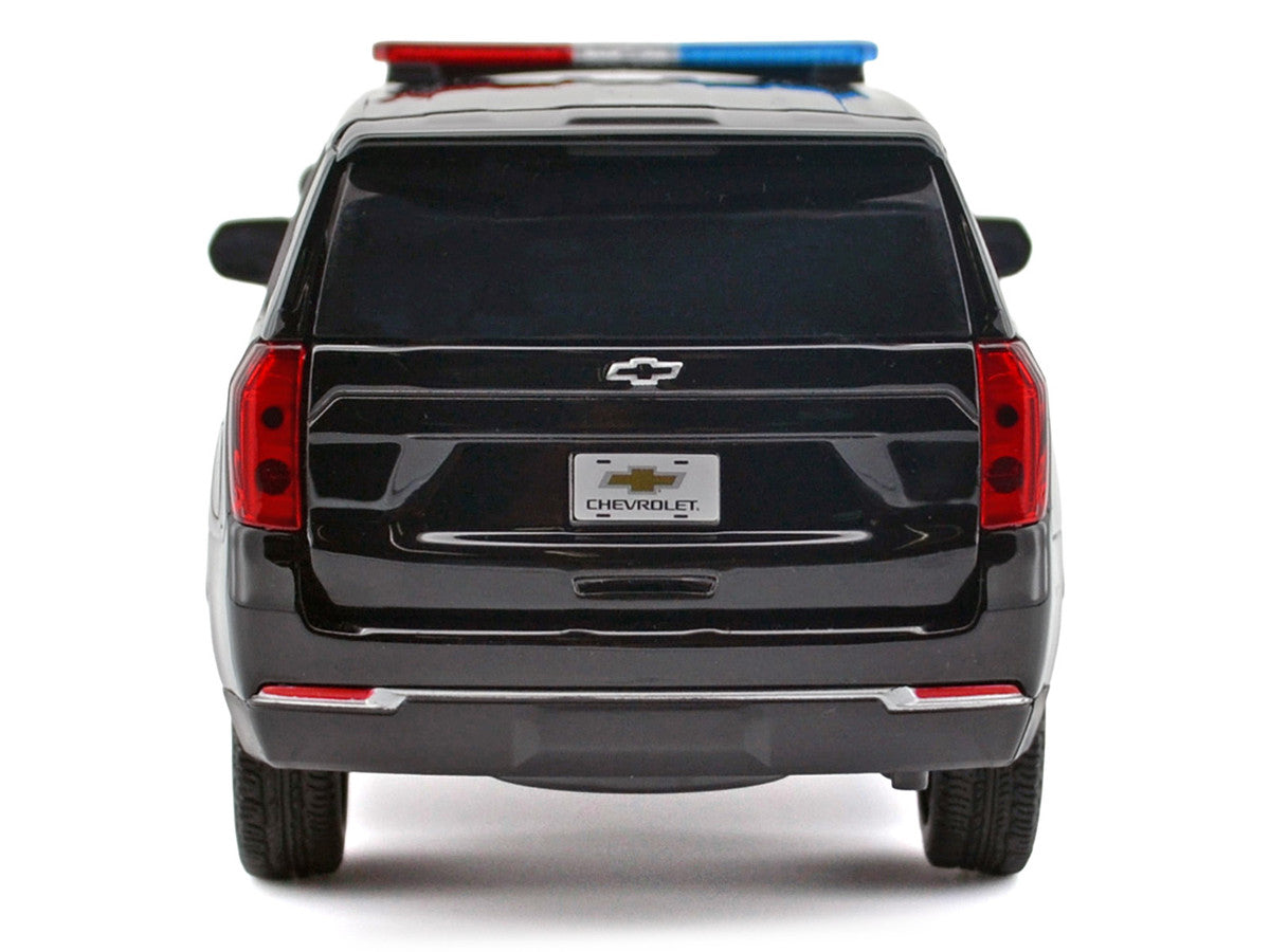 2025 Chevrolet Tahoe PPV Black "Custom Builder's Kit - Law Enforcement and Public Service" Series 1/24 Diecast Model Car by Motormax-4