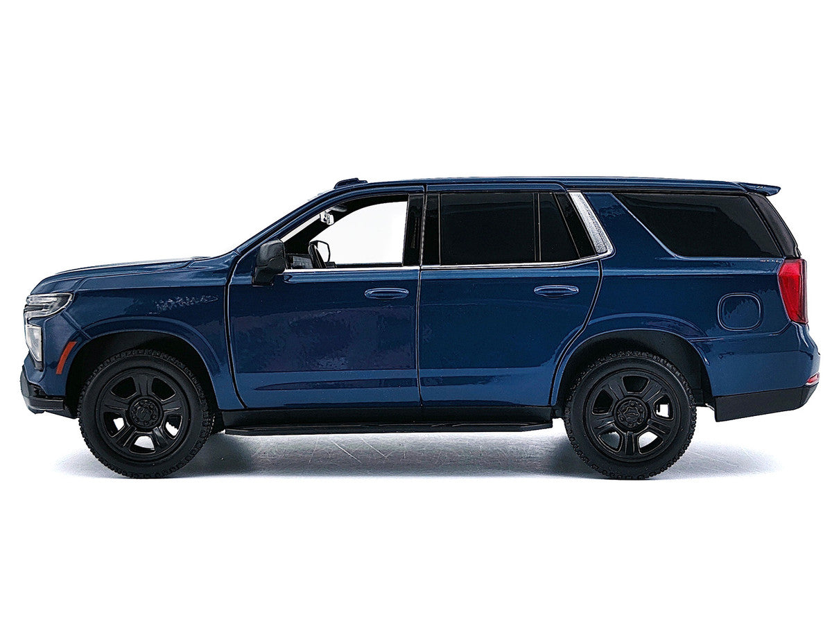 2025 Chevrolet Tahoe PPV Dark Blue "Custom Builder's Kit - Law Enforcement and Public Service" Series 1/24 Diecast Model Car by Motormax-0