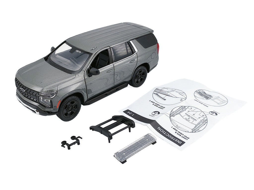 2025 Chevrolet Tahoe PPV Dark Gray Metallic "Custom Builder's Kit - Law Enforcement and Public Service" 1/24 Diecast Model Car by Motormax-3