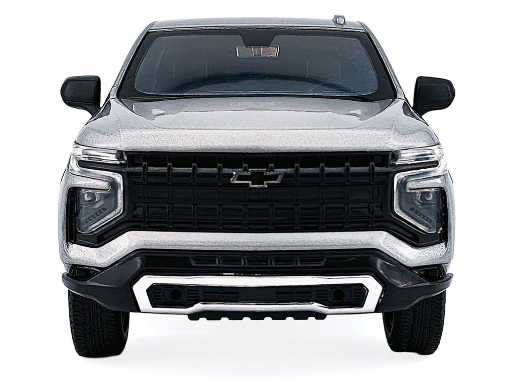 2025 Chevrolet Tahoe PPV Silver Metallic "Custom Builder's Kit - Law Enforcement and Public Service" Series 1/24 Diecast Model Car by Motormax-3
