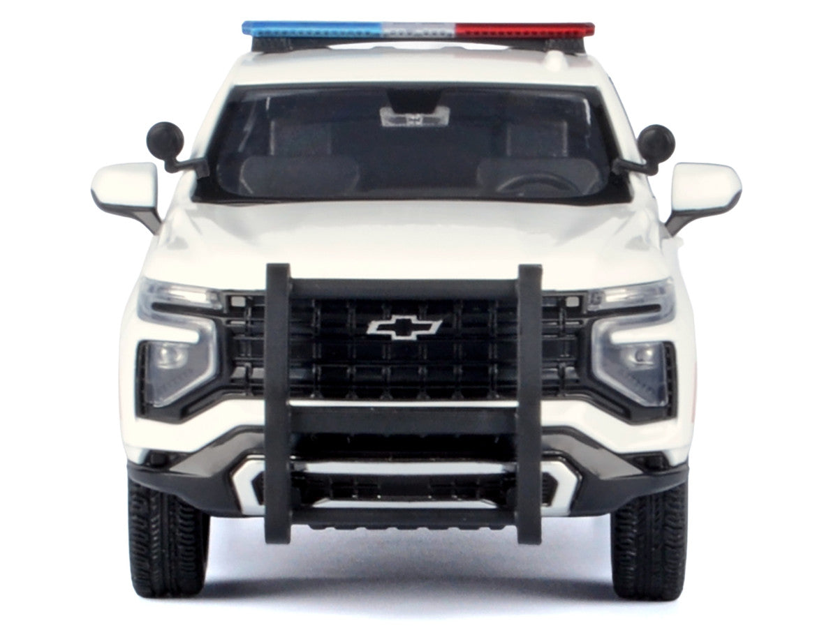 2025 Chevrolet Tahoe PPV White "Custom Builder's Kit - Law Enforcement and Public Service" Series 1/24 Diecast Model Car by Motormax-3