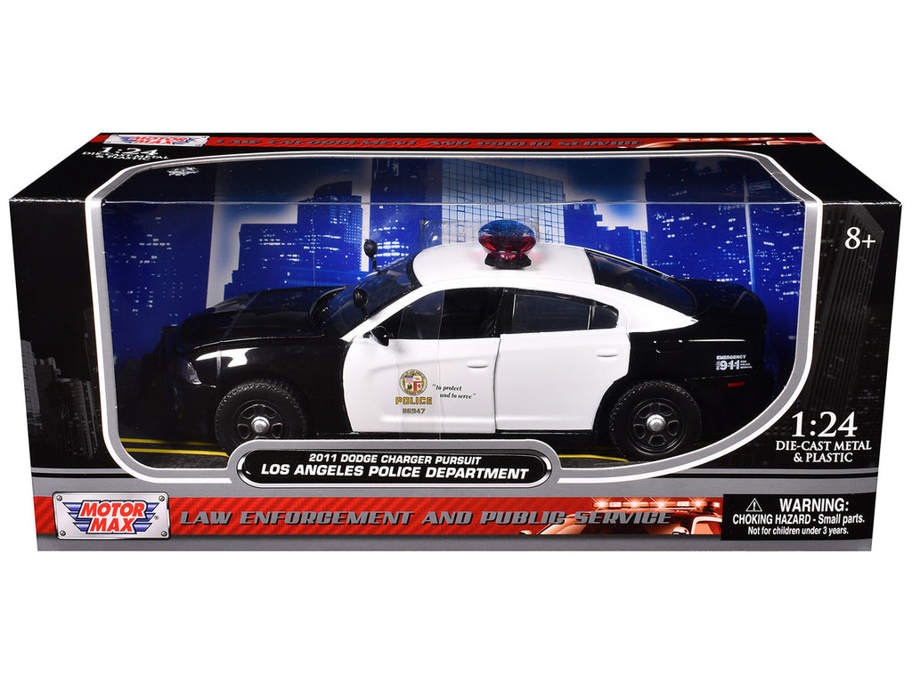 2011 Dodge Charger Pursuit LAPD Los Angeles Police Department Car 1/24 Diecast Car Model by Motormax-2
