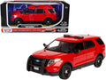2015 Ford Police Interceptor Utility "Fire Marshal" Plain Red 1/24 Diecast Model Car by Motormax-0
