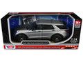 2022 Ford Police Interceptor Utility Unmarked Silver Metallic "Builder's Kit" "Law Enforcement and Public Service" Series 1/24 Diecast Model Car by Motormax-0
