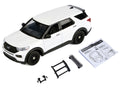 2022 Ford Police Interceptor Utility Unmarked White "Builder's Kit" "Law Enforcement and Public Service" Series 1/24 Diecast Model Car by Motormax-0