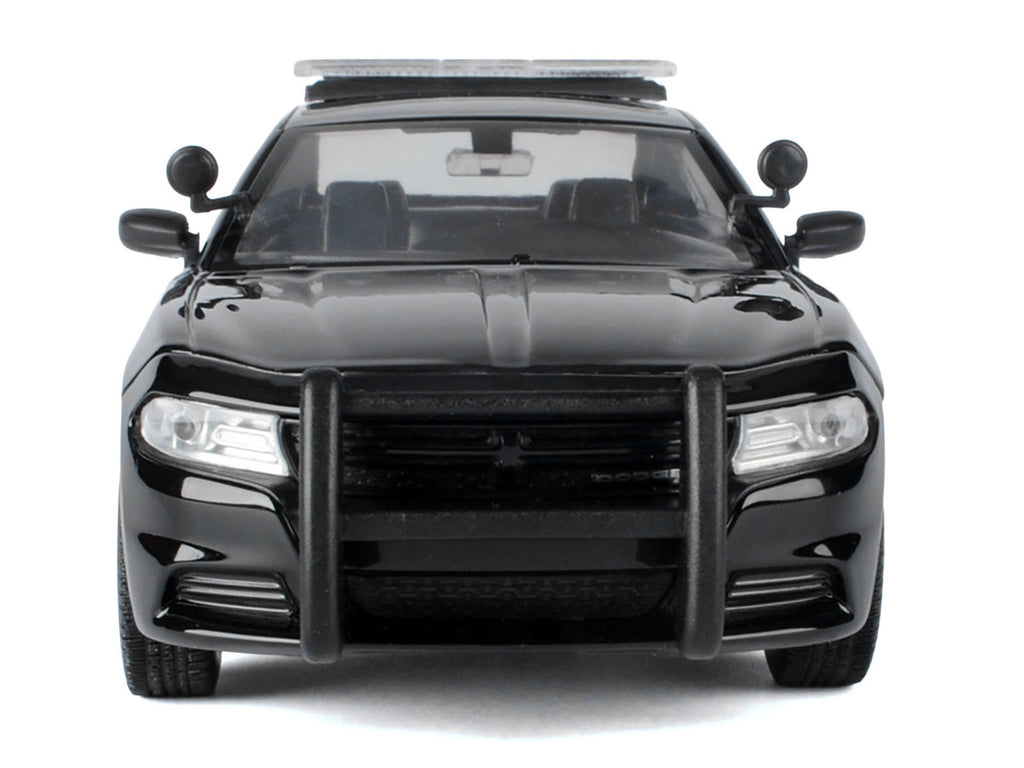 2023 Dodge Charger Pursuit Police Car Black and White "Law Enforcement and Public Service" Series 1/24 Diecast Model Car by Motormax-1
