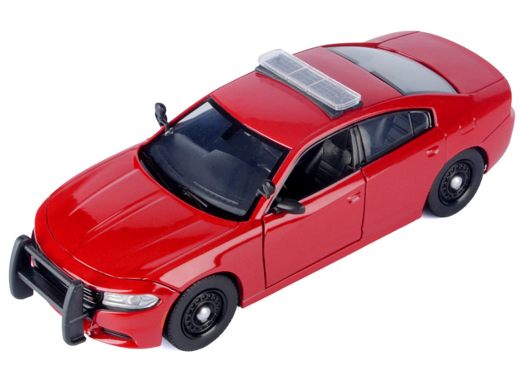 2023 Dodge Charger Pursuit Police Car Red "Law Enforcement and Public Service" Series 1/24 Diecast Model Car by Motormax-1