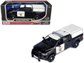 2019 RAM 1500 Laramine Crew Cab Pickup Truck "California Highway Patrol" Black and White with Truck Bed Camper "Law Enforcement and Public Service" Series 1/24-1/27 Diecast Model Car by Motormax-0