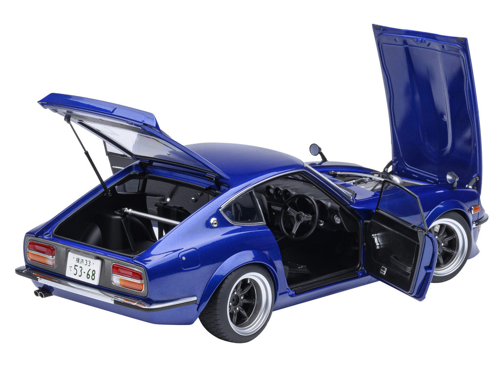 Nissan Fairlady Z RHD (Right Hand Drive) "Akuma No Z" Blue Metallic "Wangan Midnight - Comic #1 Version" Manga 1/18 Model Car by Autoart-0