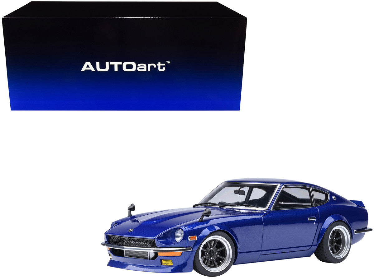 Nissan Fairlady Z RHD (Right Hand Drive) "Akuma No Z" Blue Metallic "Wangan Midnight - Comic #1 Version" Manga 1/18 Model Car by Autoart-4