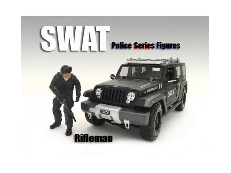 SWAT Team Rifleman Figure For 1:24 Scale Models by American Diorama-0