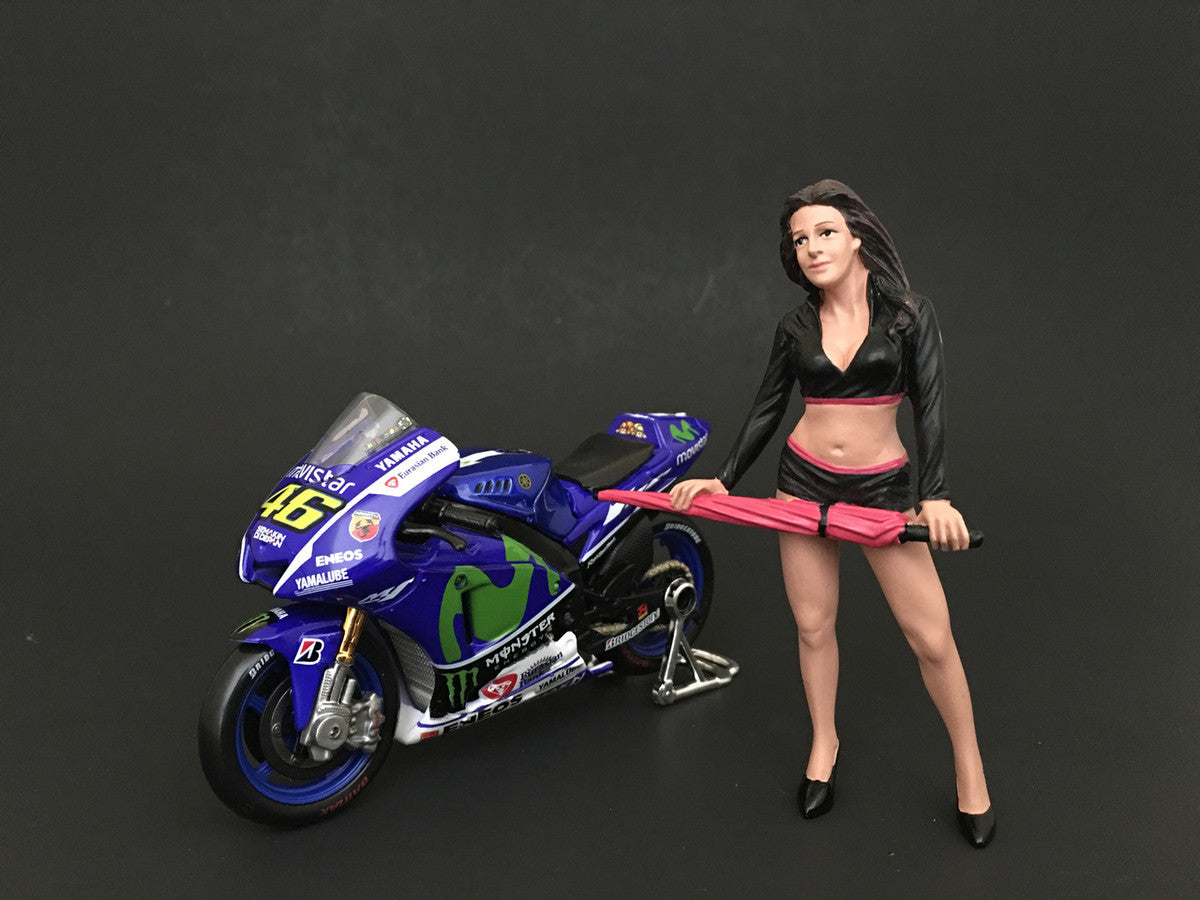 Umbrella Girl I Figure For 1:24 Scale Models by American Diorama-0