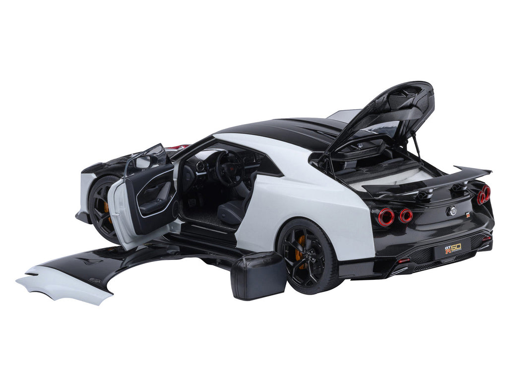 Nissan GT-R50 By ItalDesign Black and White Metallic 1/18 Model Car by Autoart-0