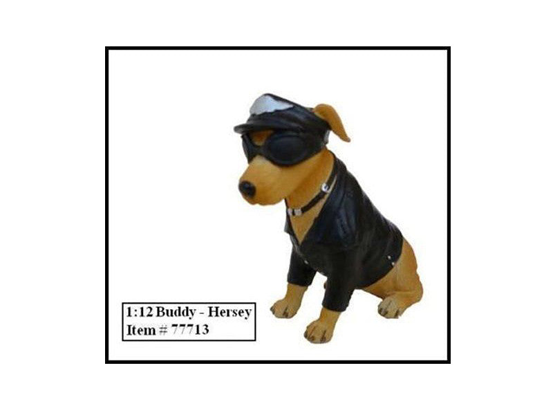 Biker's Dog "Buddy Hersey" Figure For 1:12 Models by American Diorama-1
