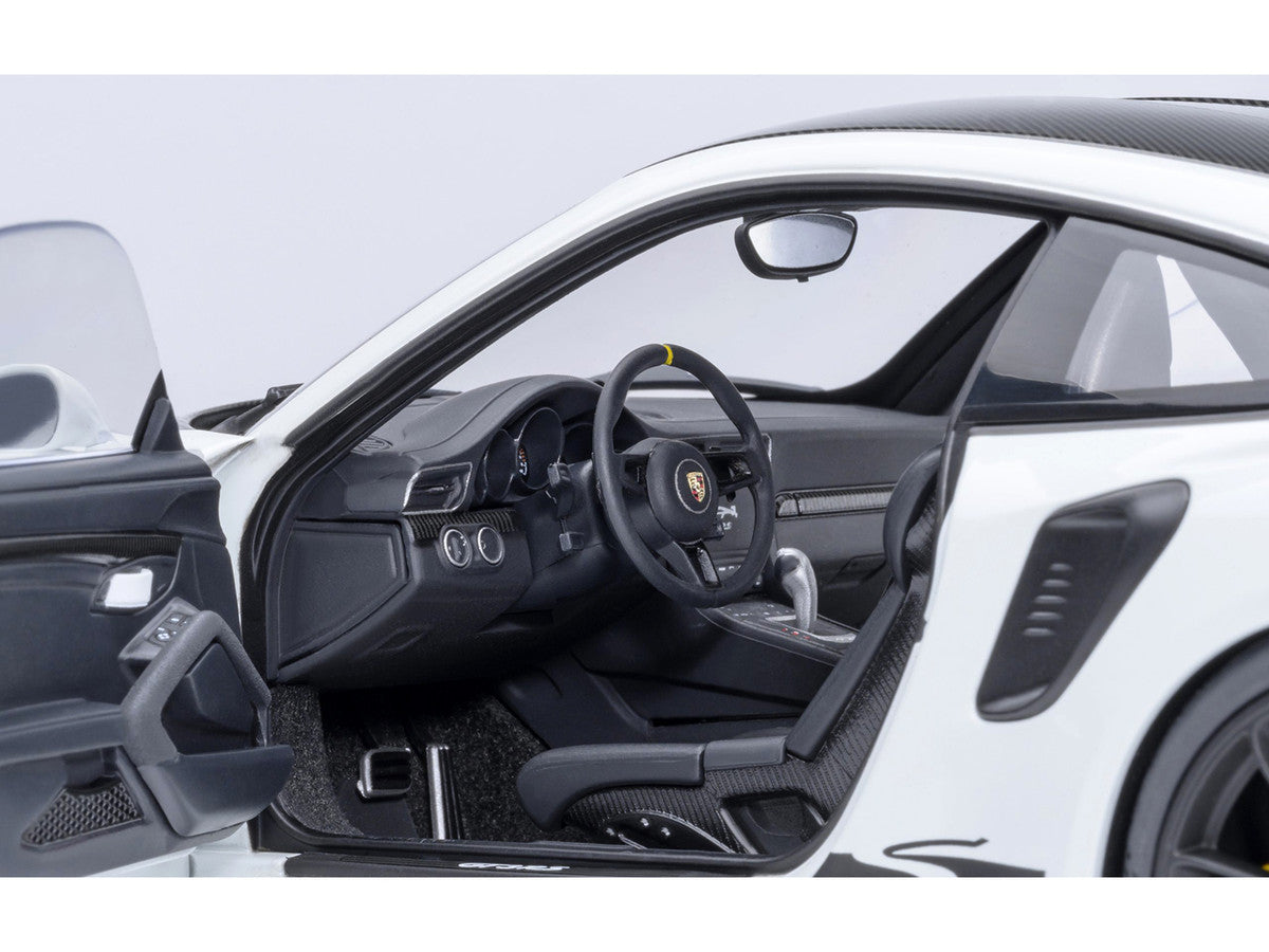 Porsche 911 (991.2) GT3 RS Weissach Package White with Carbon Hood and Top 1/18 Model Car by Autoart-1