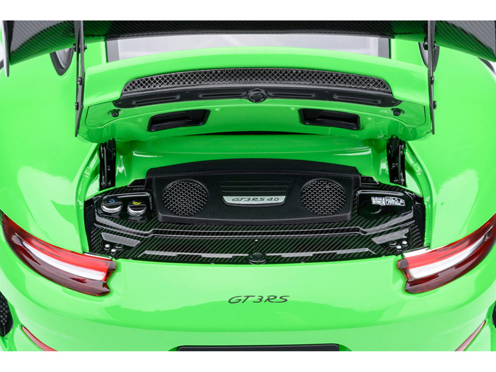 Porsche 911 (991.2) GT3 RS Weissach Lizard Green with Carbon Hood and Top 1/18 Model Car by Autoart-4