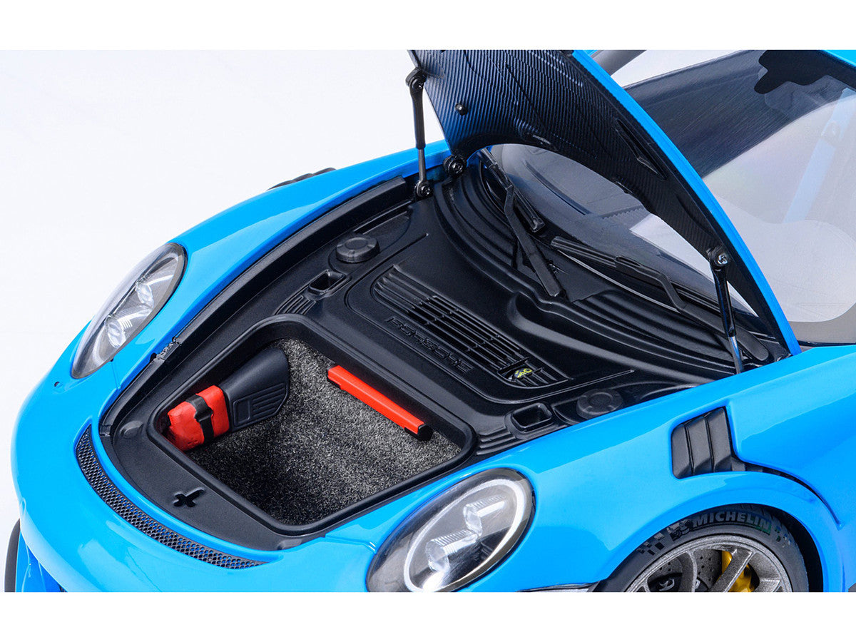 Porsche 911 (991.2) GT3 RS Riviera Blue 1/18 Model Car by Autoart-2
