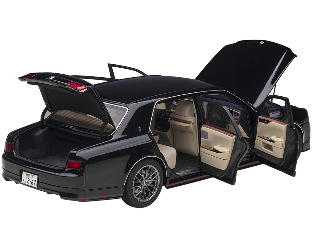 Toyota Century GRMN RHD (Right Hand Drive) Black 1/18 Model Car by Autoart-1