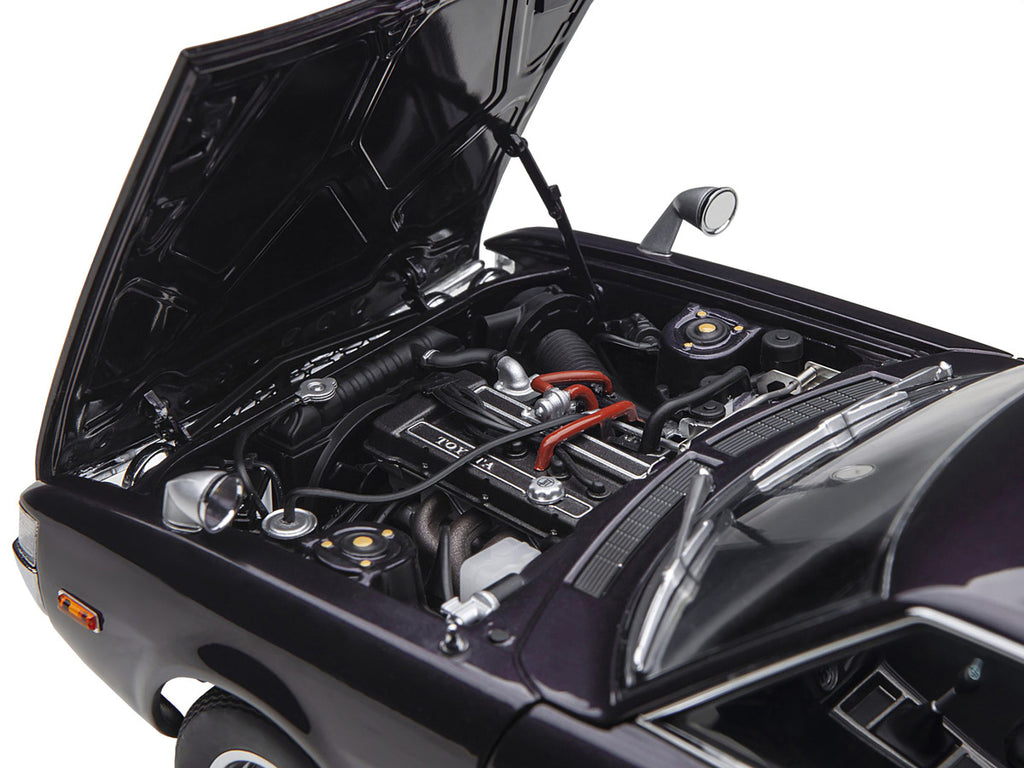 1973 Toyota Celica Liftback 2000GT (RA25) RHD (Right Hand Drive) Dark Purple Metallic 1/18 Model Car by Autoart-1