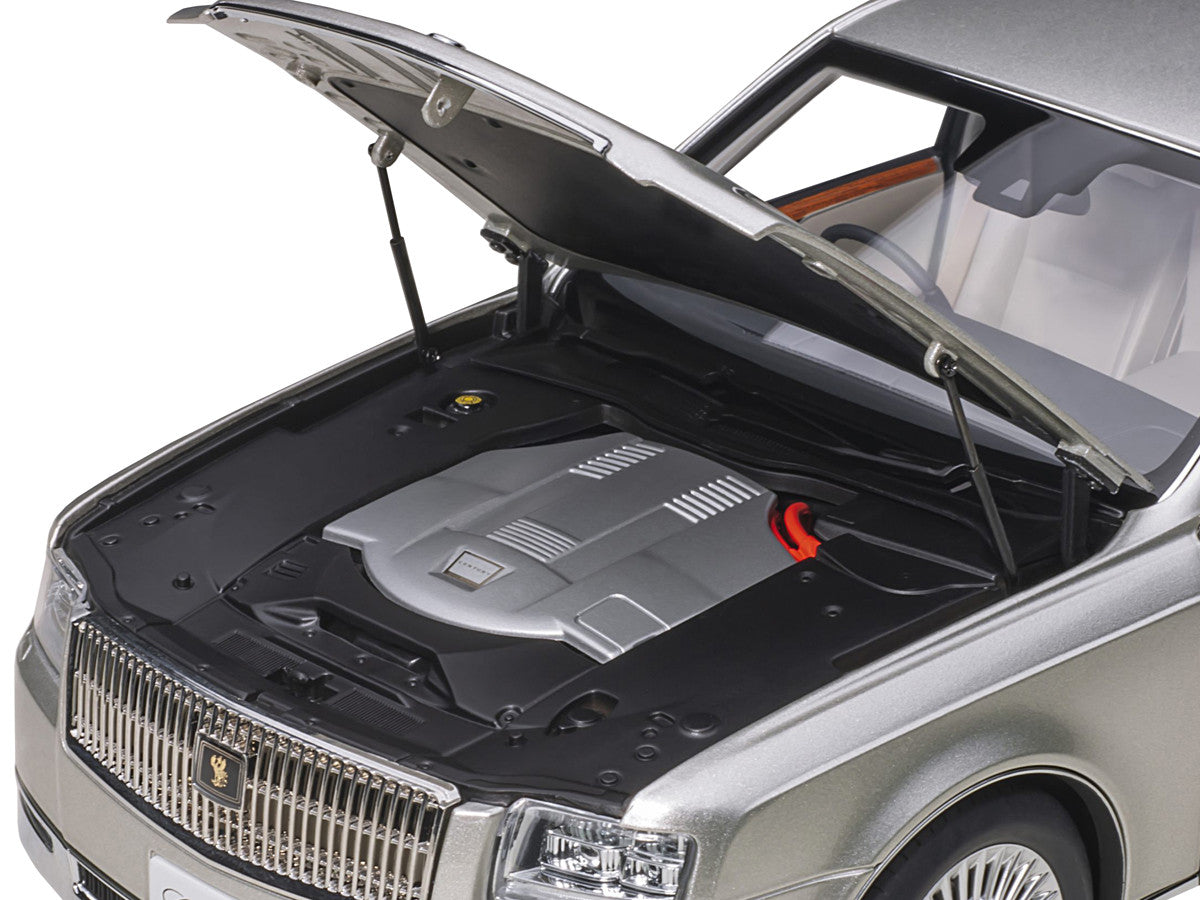 Toyota Century with Curtains RHD (Right Hand Drive) Silver Special Edition 1/18 Model Car by Autoart-2