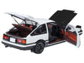 Toyota Sprinter Trueno (AE86) RHD (Right Hand Drive) "Project D Final Version" White with Carbon Hood "Initial D" (1995-2013) TV Series "30th Anniversary" 1/18 Model Car by Autoart-0