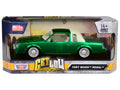 1987 Buick Regal Green Metallic with White Interior "Get Low" Series 1/24 Diecast Model Car by Motormax-0