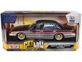 1993-1997 Ford Crown Victoria Lowrider Black Metallic and Silver with Red Stripes "Get Low" Series 1/24 Diecast Model Car by Motormax-0