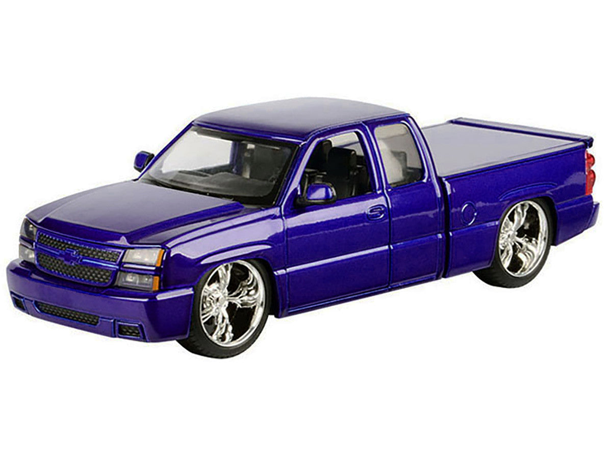 2006 Chevrolet Silverado Custom Pickup Truck Blue Metallic "Die-Cast Collection" Series 1/25 Diecast Model Car by Motormax-0