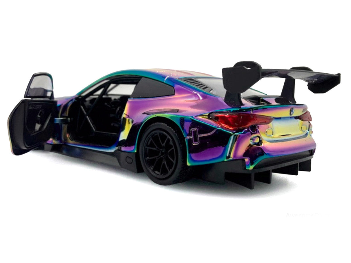 BMW M4 GT3 Chameleon Chrome "Custom Wrap" Series 1/24 Diecast Model Car by Motormax-1