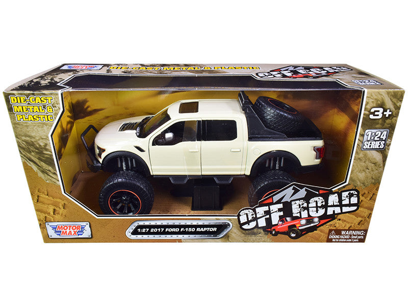 2017 Ford F-150 Raptor Off-Road Pickup Truck Cream 1/24-1/27 Diecast Model Car by Motormax-0