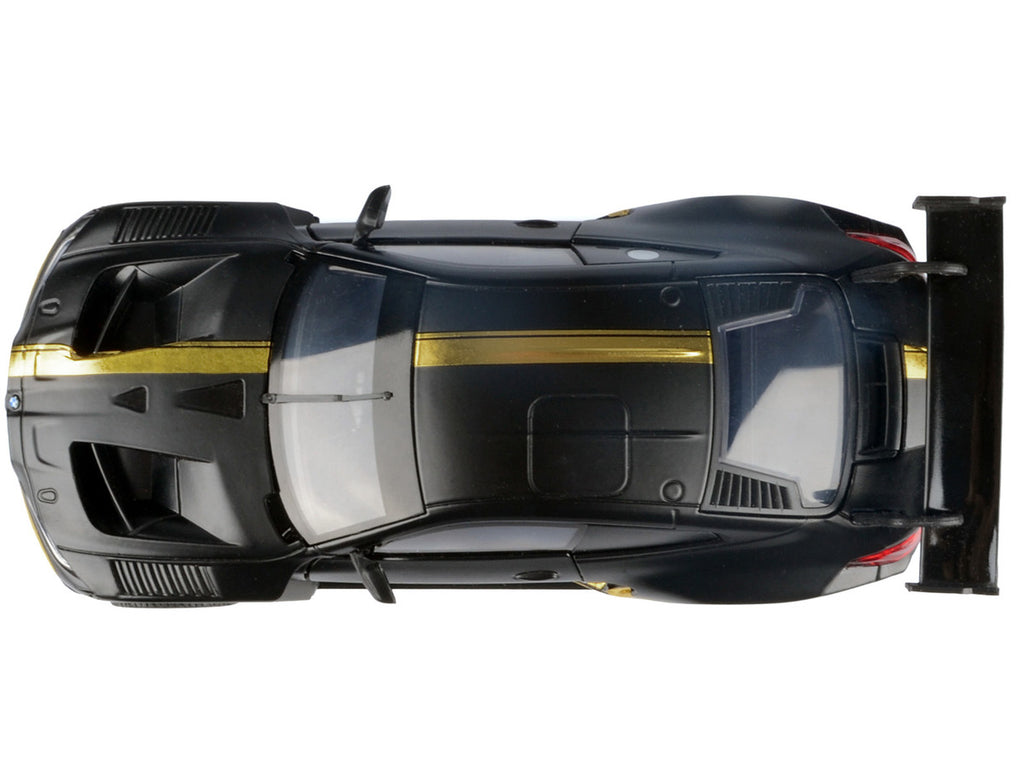 BMW M4 GT3 Matt Black with Gold Stripes "Midnight Eclipse" Series 1/24 Diecast Model Car by Motormax-1
