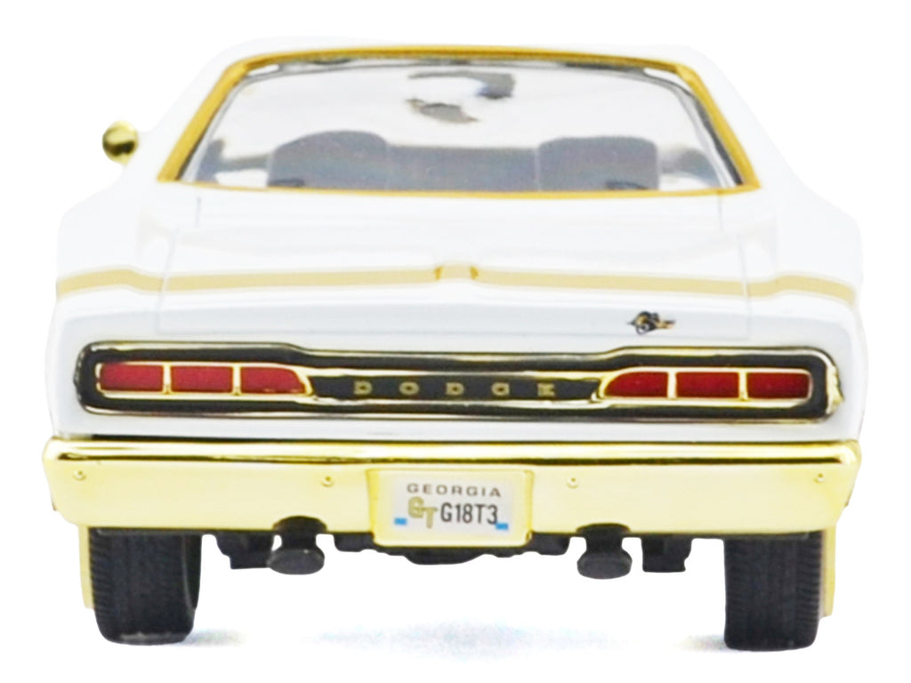 1969 Dodge Coronet Super Bee White Metallic with Gold Accents "Luxe Legends" Series 1/24 Diecast Model Car by Motormax-3