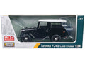 Toyota FJ40 Land Cruiser Black with White Top 1/24 Diecast Model Car by Motormax-0