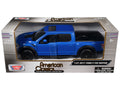 2017 Ford F-150 Raptor Pickup Truck Medium Blue Metallic 1/24-1/27 Diecast Model Car by Motormax-0