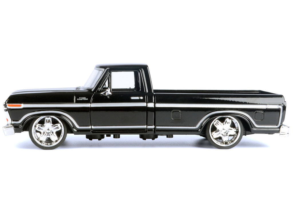 1979 Ford F-150 Custom Pickup Truck Black "Maxx Design" Series 1/24 Diecast Model Car by Motormax-0