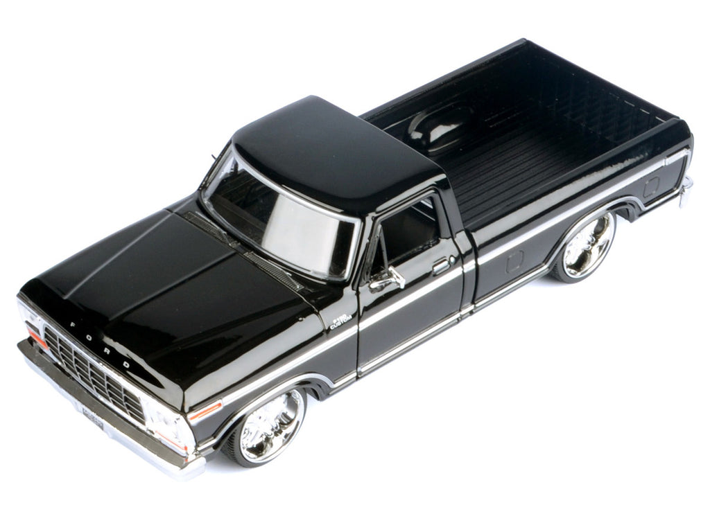 1979 Ford F-150 Custom Pickup Truck Black "Maxx Design" Series 1/24 Diecast Model Car by Motormax-1