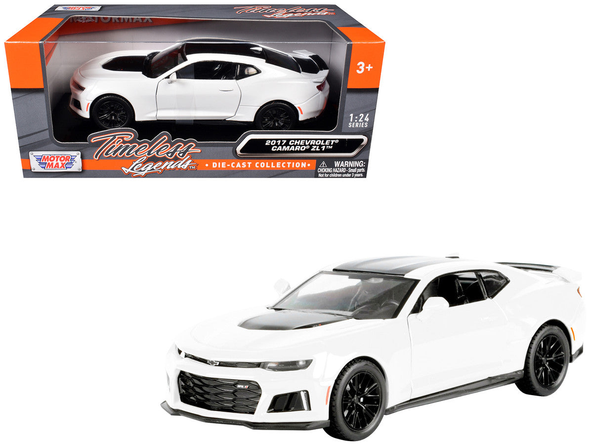 2017 Chevrolet Camaro ZL1 White 1/24 Diecast Model Car by Motormax-2
