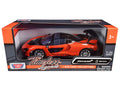 McLaren Senna Orange Metallic and Black "Timeless Legends" 1/24 Diecast Model Car by Motormax-0