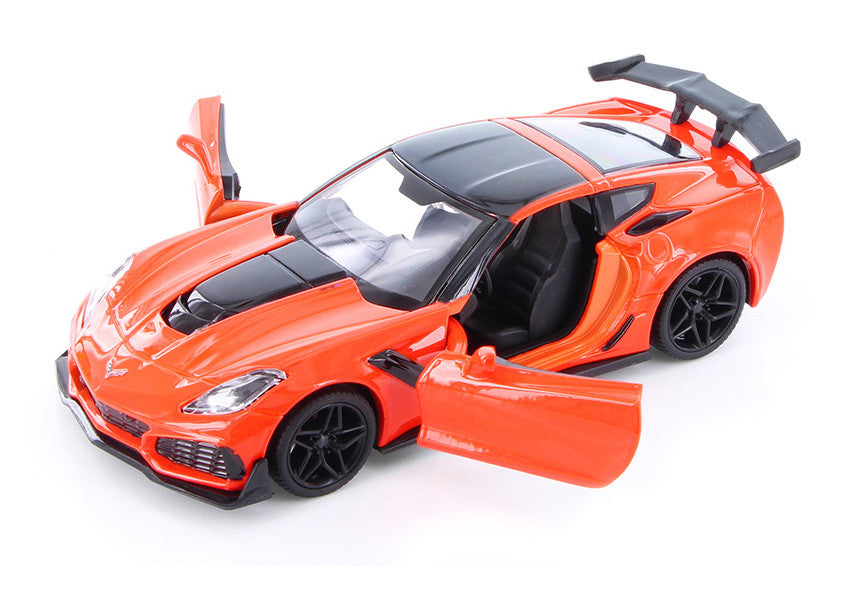 2019 Chevrolet Corvette ZR1 Orange with Black Accents 1/24 Diecast Model Car by Motormax-0