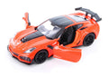 2019 Chevrolet Corvette ZR1 Orange with Black Accents 1/24 Diecast Model Car by Motormax-0
