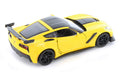 2019 Chevrolet Corvette ZR1 Yellow with Black Accents 1/24 Diecast Model Car by Motormax-0