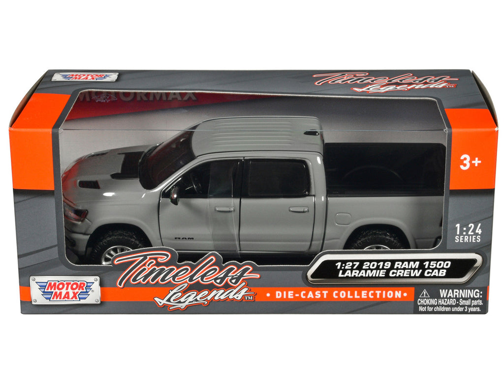 2019 RAM 1500 Laramie Crew Cab Pickup Truck Gray "Timeless Legends" Series 1/27 Diecast Model Car by Motormax-2